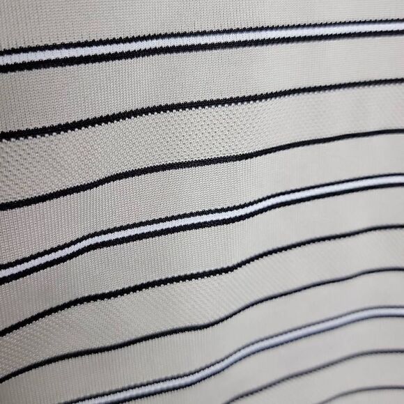 PGA Tour Stripe Golf Polo Shirt Cream White Large - Picture 9 of 14